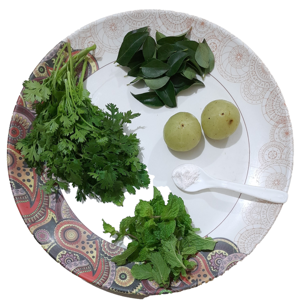 kari-patta-amla-coriander-mint-juice-ingredients